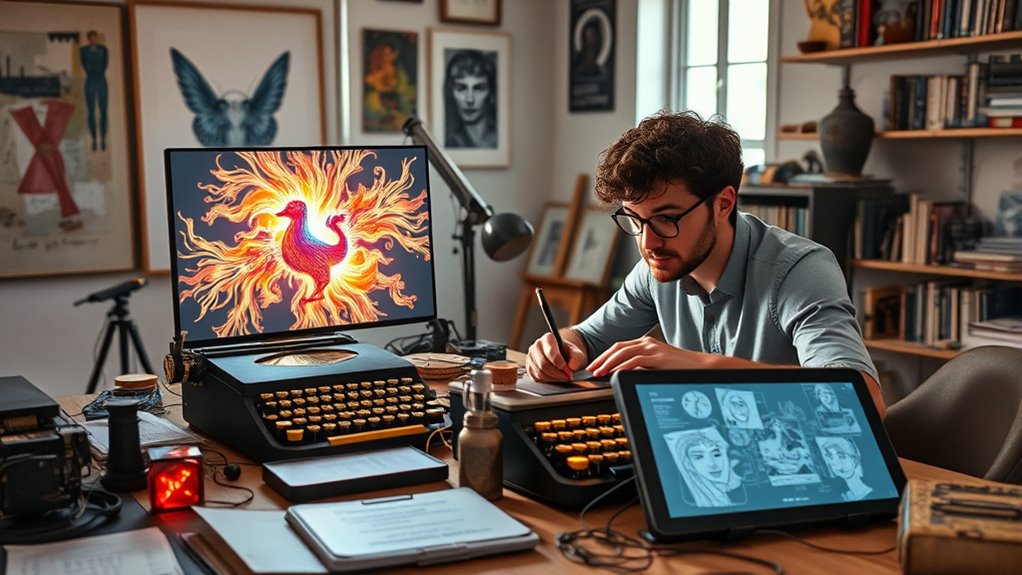 artists and writers collaborate with ai