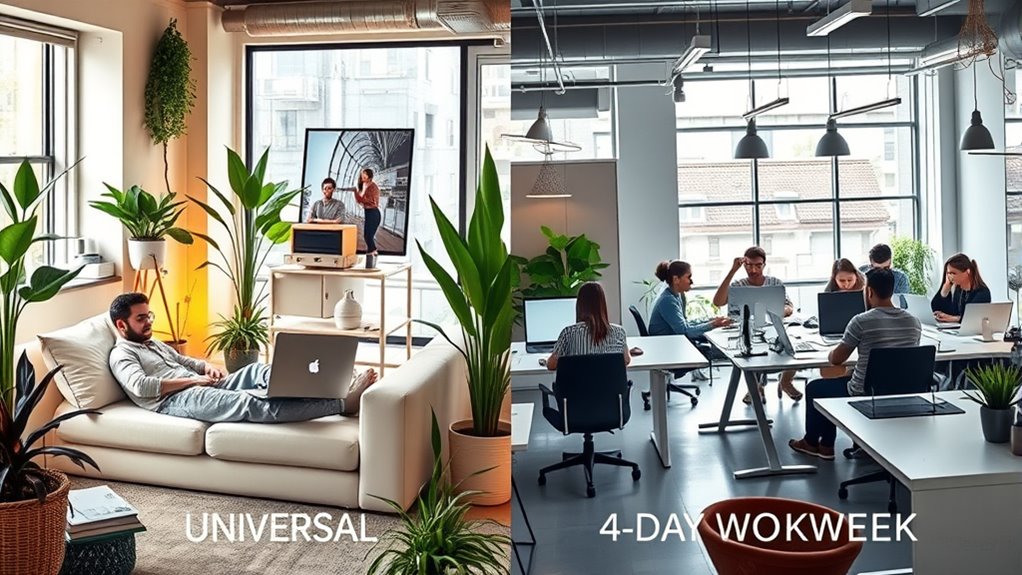 universal basic income versus reduced work schedule