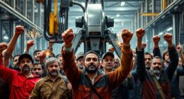 workers protest automation impact