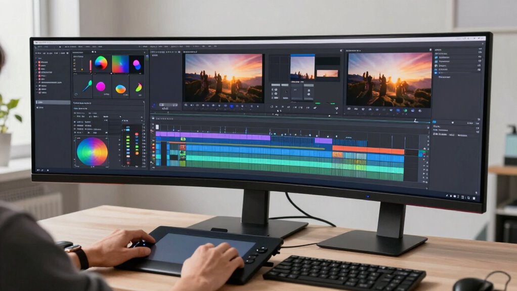 broader workspace for editing