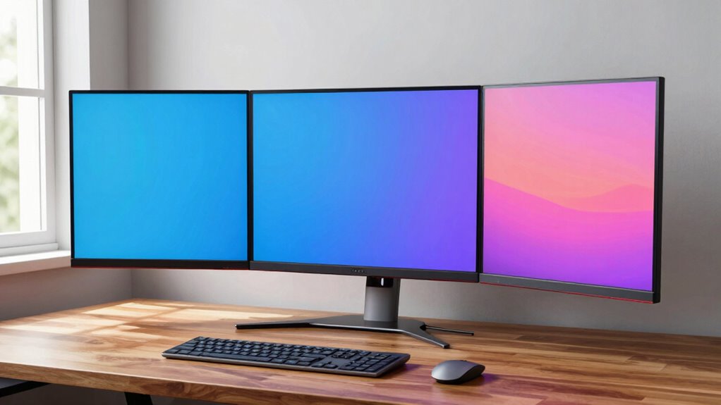 large screen organized workspace