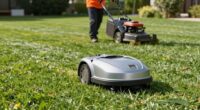 robot mower vs lawn service