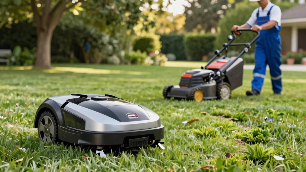robot mowing and lawn care