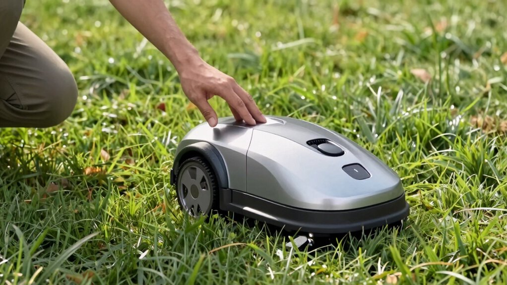 sensor driven autonomous lawn mowing