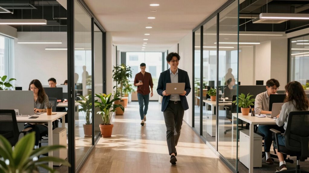 walking integrated modern workspaces