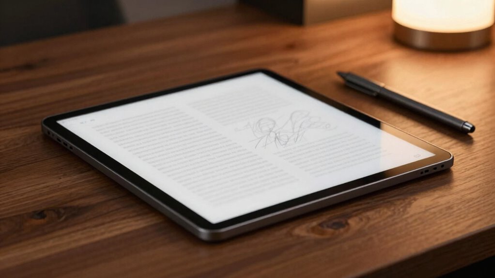 e ink screen natural writing