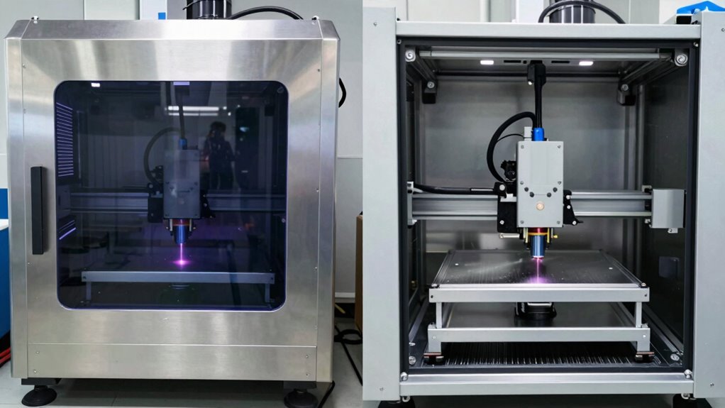 enclosed laser for safety