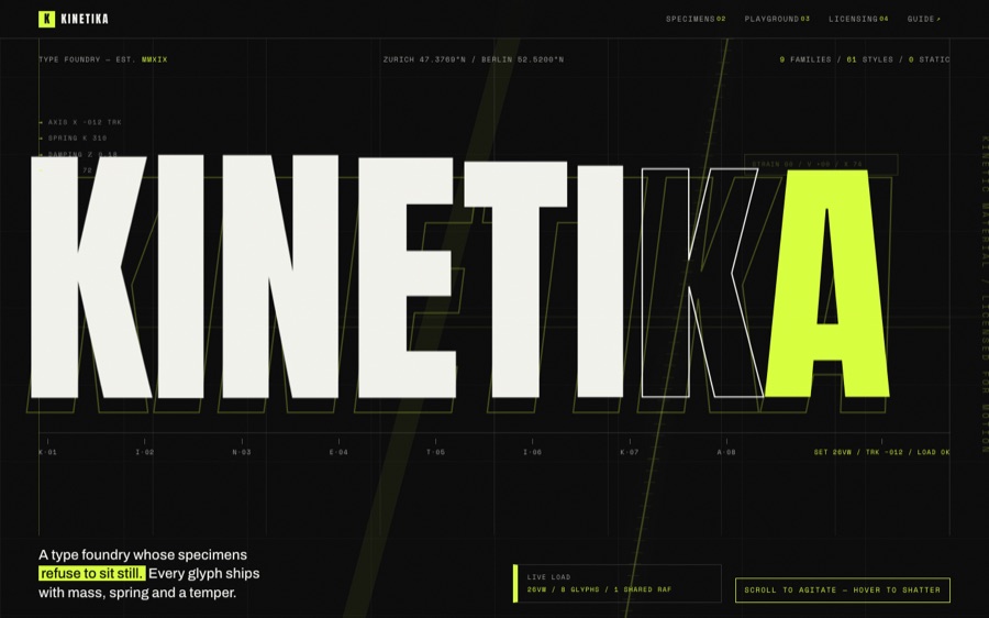 KINETIKA — The Type Foundry That Refuses to Sit Still (FABLE/175)
